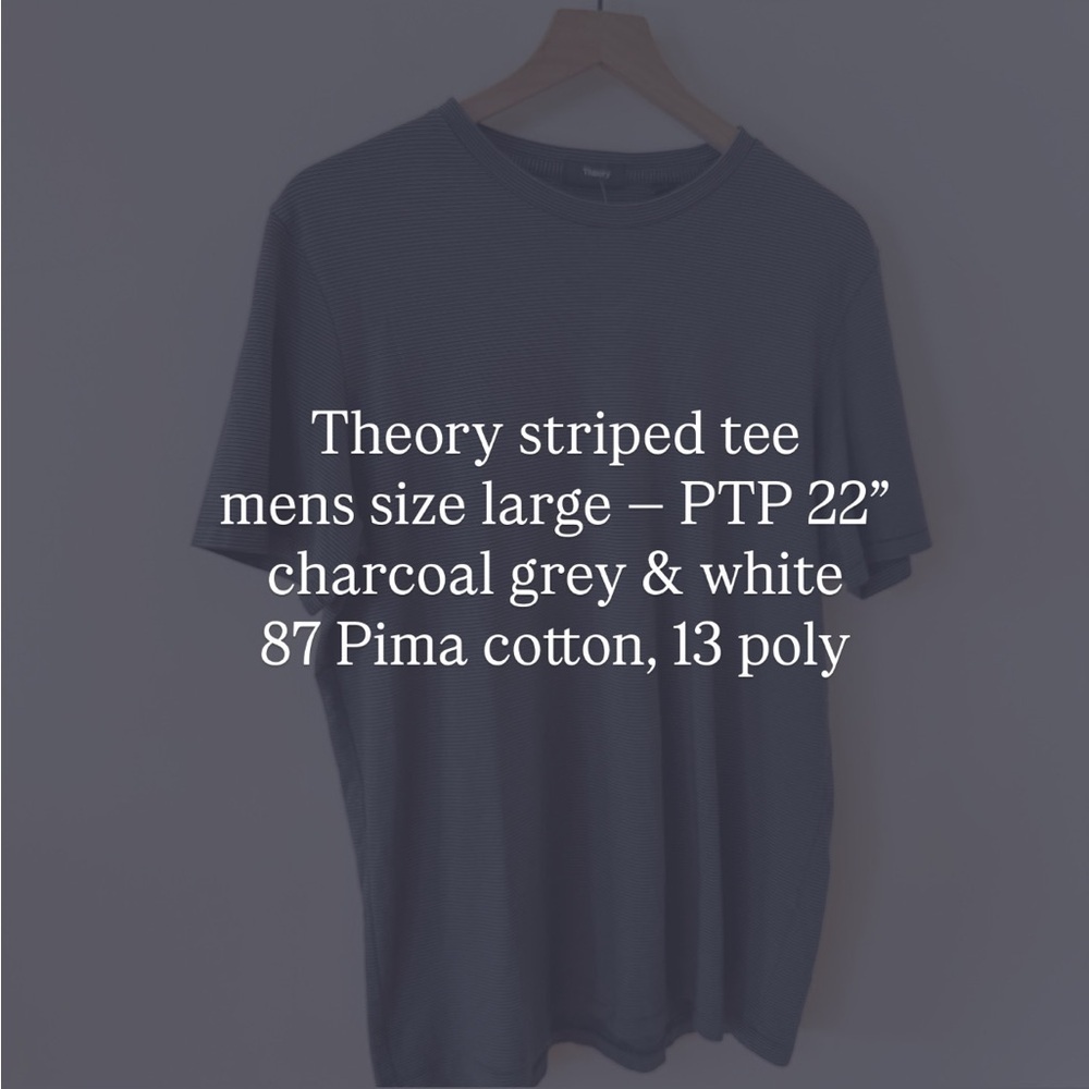 Theory striped tee — size large - Picture 6 of 6